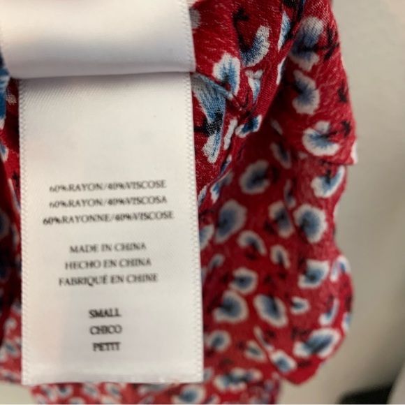 Revolve Rails 'Beaux' Floral Peplum Style Blouse, Tie Waist - Picture 4 of 10